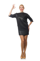 Fototapeta premium Woman in fashion concept isolated on white