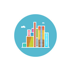Modern buildings  icon, city icon,  vector illustration