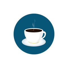 Cup of tea icon, cup of coffee icon, vector illustration
