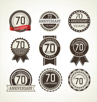 Anniversary label collection, 70 years
