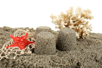 Game in sandbox, on  coast of  sea