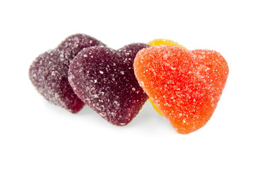 fruit jellies in form heart