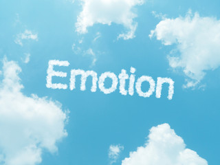 Fototapeta premium cloud words with design on blue sky background