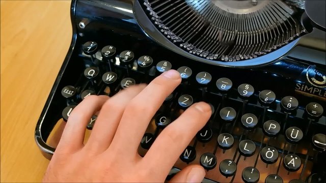 Tippen Retro Schreibmaschine