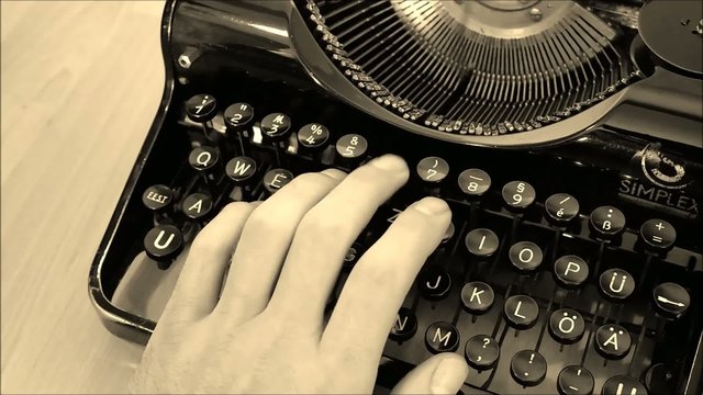 Tippen Antike Schreibmaschine