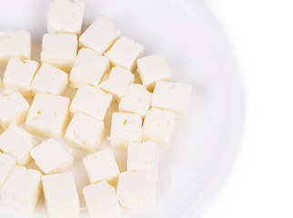 Tasty soft cheese closeup