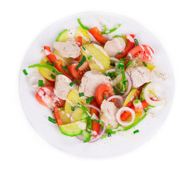 Warm meat salad
