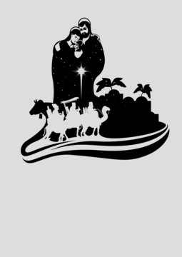 recommend clip art: nativity scene and the three wise men