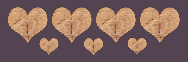herzen aus holz