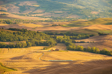 Fototapeta na wymiar Rural landscape view of the most beautiful places on earth Val d