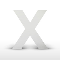 Obraz premium white letter X isolated on white
