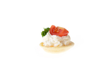 tartlet with cream