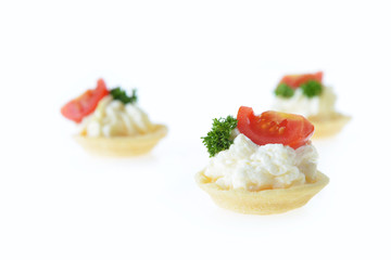 tartlet with cream