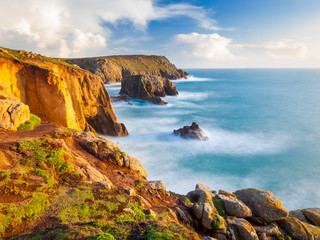 Cliffs at Lands End Cornwall