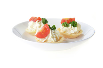 tartlet with cream