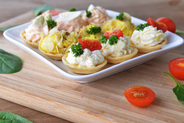 tartlet with cream
