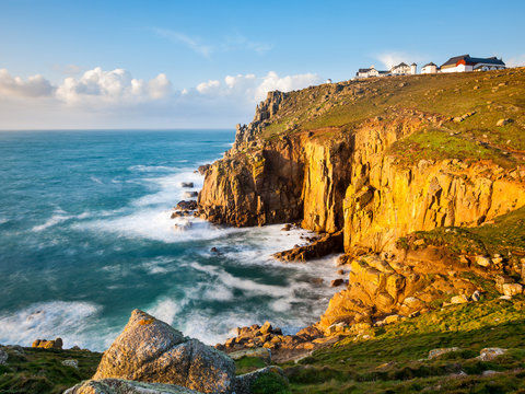 Cliffs at Lands End Cornwall