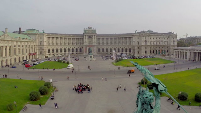Hero's square in Vienna, headquarters of OSCE, president house