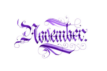 November. Name of the month