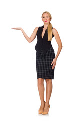 Woman isolated on the white background