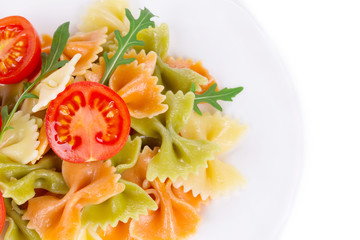 Bunch of the farfalle pasta