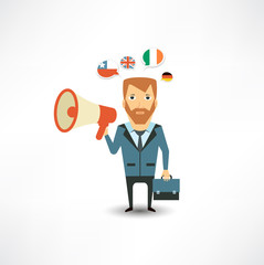 translator  says in speaker