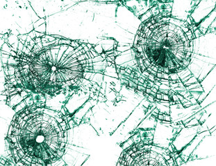 Shattered glass window