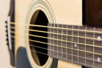Fototapeta premium Detail closeup of classic guitar