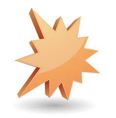 splash star burst 3d icon