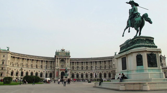 Vienna's park, home of OSCE, building Security of Europe static