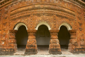 Fototapeta na wymiar Hindu Temple in Puthia, Bangladesh.