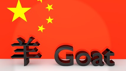 Chinese Zodiac Sign Goat with translation