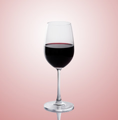 Red wine in a glass