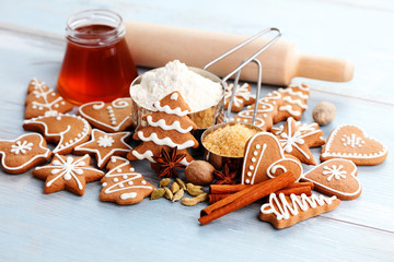 Fototapeta na wymiar christmas gingerbread cookies