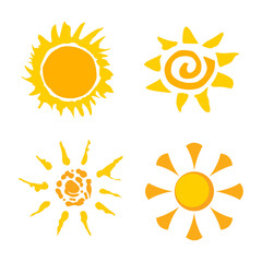 set-of-sun-logo-spray-paint