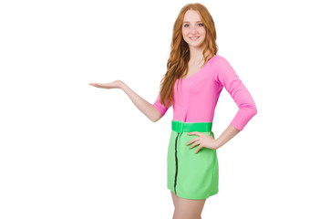 Woman isolated on the white background