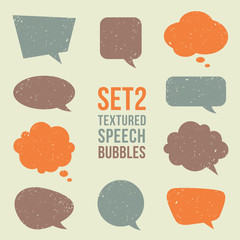 Retro textured speech bubbles set - 73303853