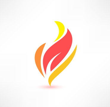 Fire icon. The energy concept. Logo design.