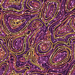 Seamless pattern with colored threads