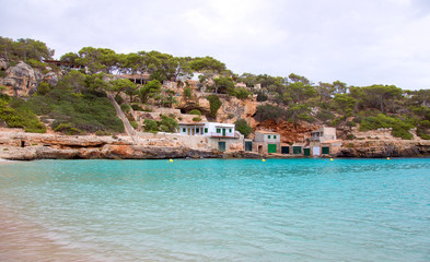 Fototapeta premium Tropical apartment buildings near the sea.