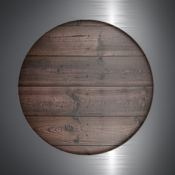 Wood And Metal Background