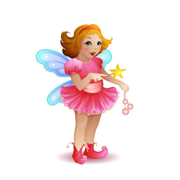 Illustration of funny fairy