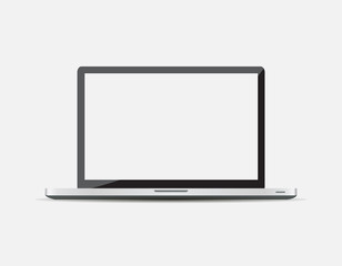 Modern laptop isolated on white background