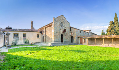 Fototapeta na wymiar monastery of San Francesco on Fiesole hill in Firenze, Italy