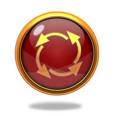 recycle circular icon on white background