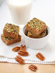 Homemade pumpkin paleo brownies