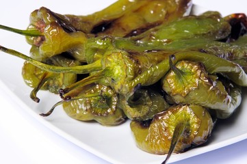 Fried Italian pointed peppers © Arena Photo UK