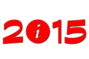 Anno nuovo 2015 con simbolo informazioni