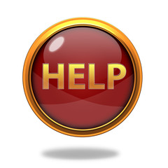 help circular icon on white background