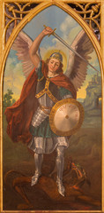 Seville - The paint of archangel Michael in San Pedro church